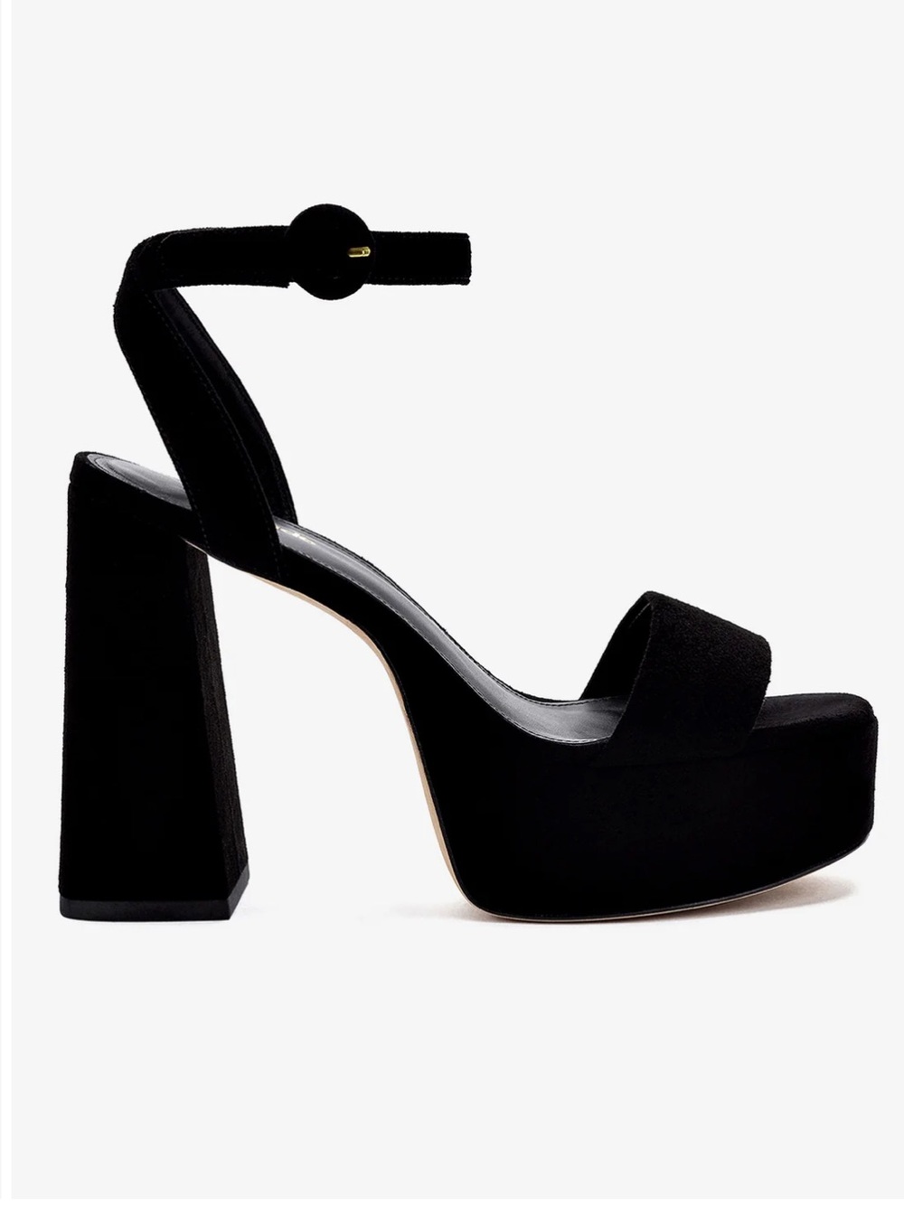 Larroude Dolly Sandal Black Suede